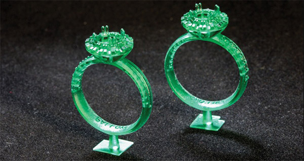 Bagues imprimées en 3D avec projet 1200