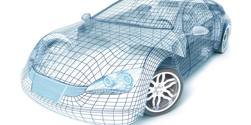 Voiture wireframe 3D