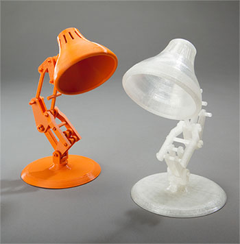 Lampe orange et lampe blanche