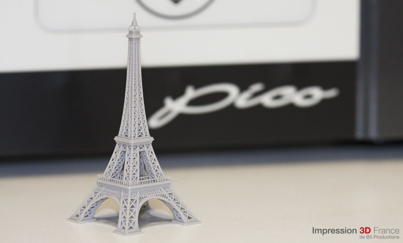 Tour Eiffel imprimé en 3D avec Asiga