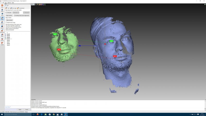 Résultat de Scan 3D humaine