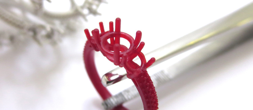 Bague imprimé en 3D avec Asiga bijoutiers