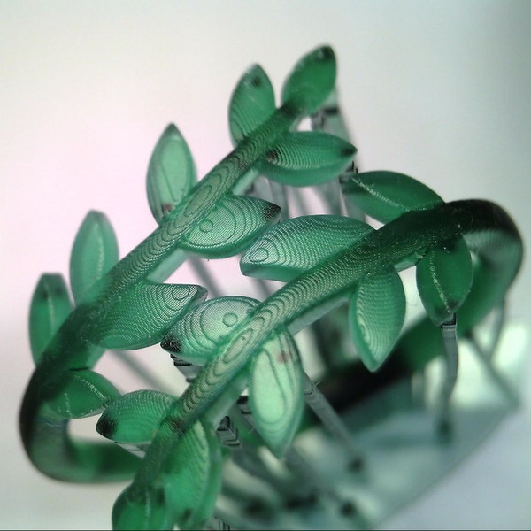 Vue au microscope de la finesse d'impression de la 1200 avec la FTX Green