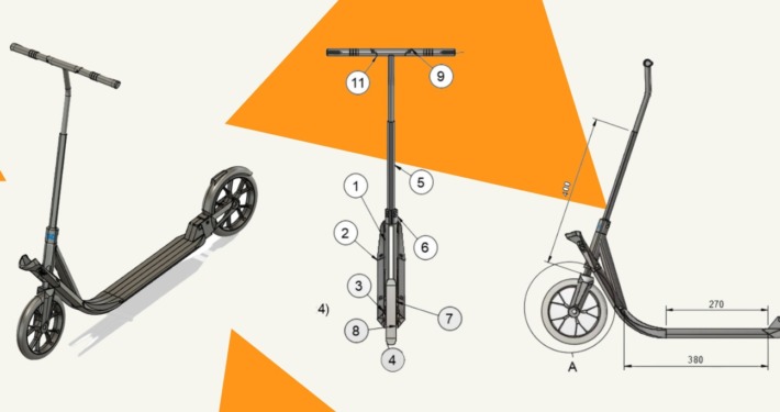 Modèle 3D trottinette Lamborghini