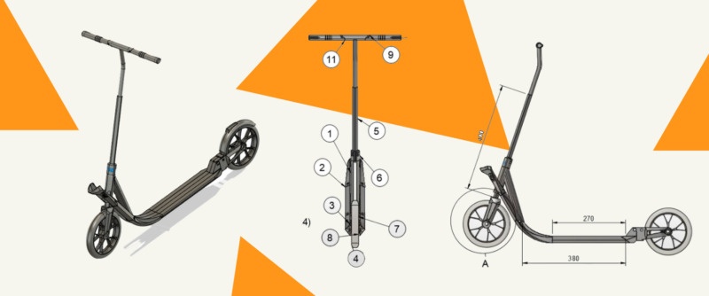 Modèle 3D trottinette Lamborghini