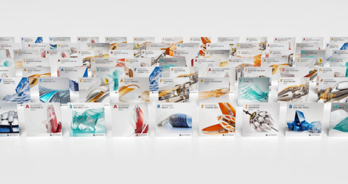 Badges des logiciels 3D Autodesk 2021