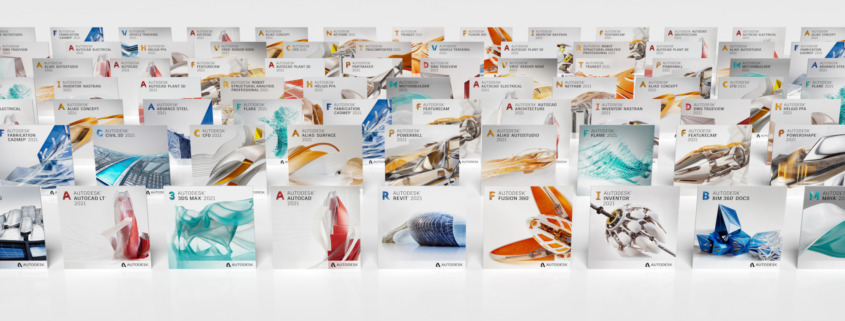 Badges des logiciels 3D Autodesk 2021