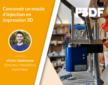 Visuel agenda du Live avec Holimaker sur la conception de moules en impression 3D SLA