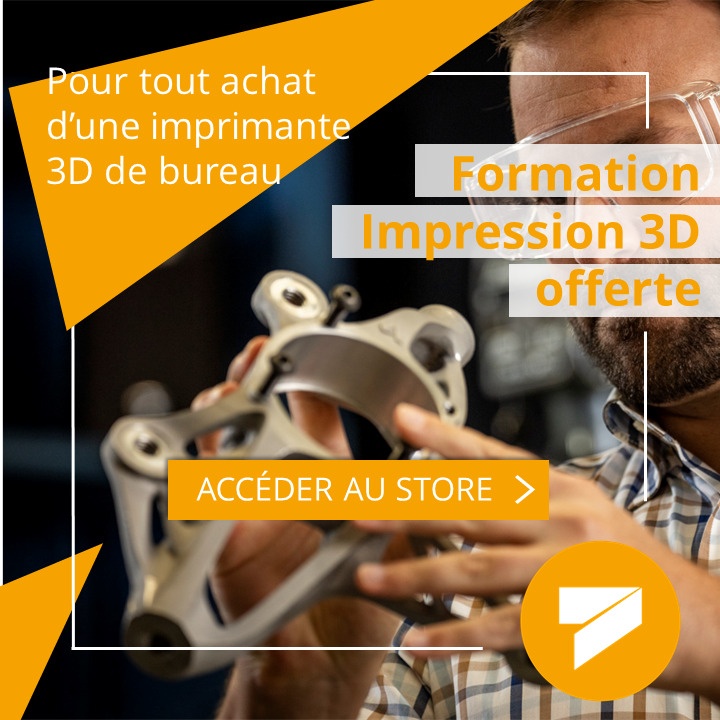 Offre formation impression 3D offerte pour tout achat d'une imprimante 3D de bureau