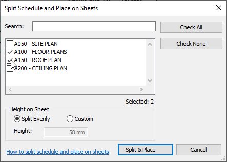 Revit 2022 scinder et placer