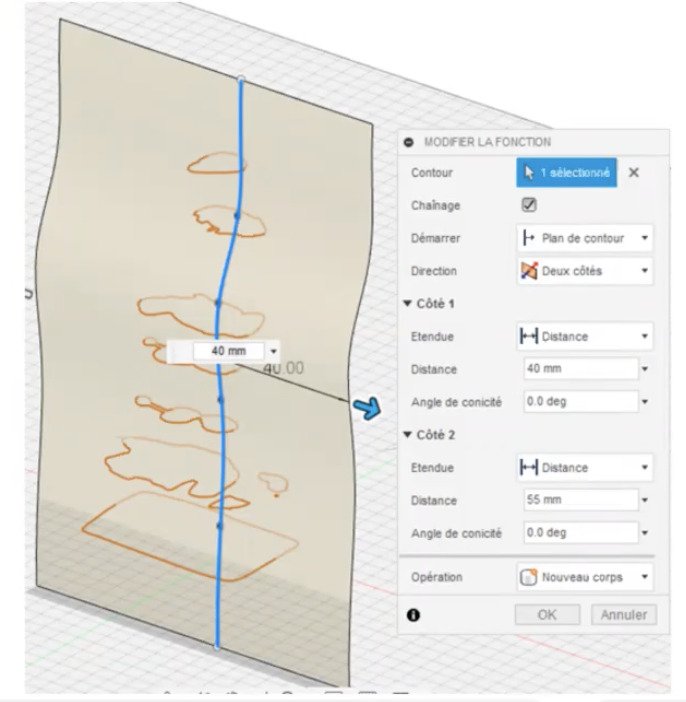 Plan de joints sur Fusion 360