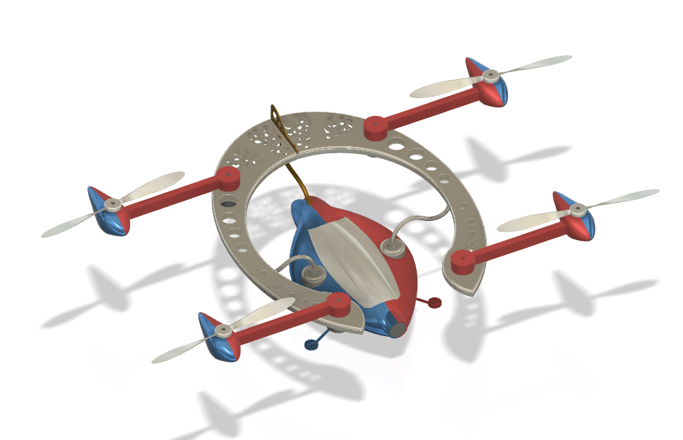 Drone modélisé en 3D par un stagiaire F3DF durant la formation