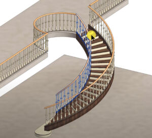 Se former à Revit en modélisat en 3D des escaliers et garde corps