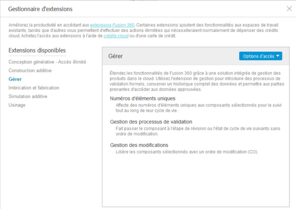 Gestionnaire d'extensions