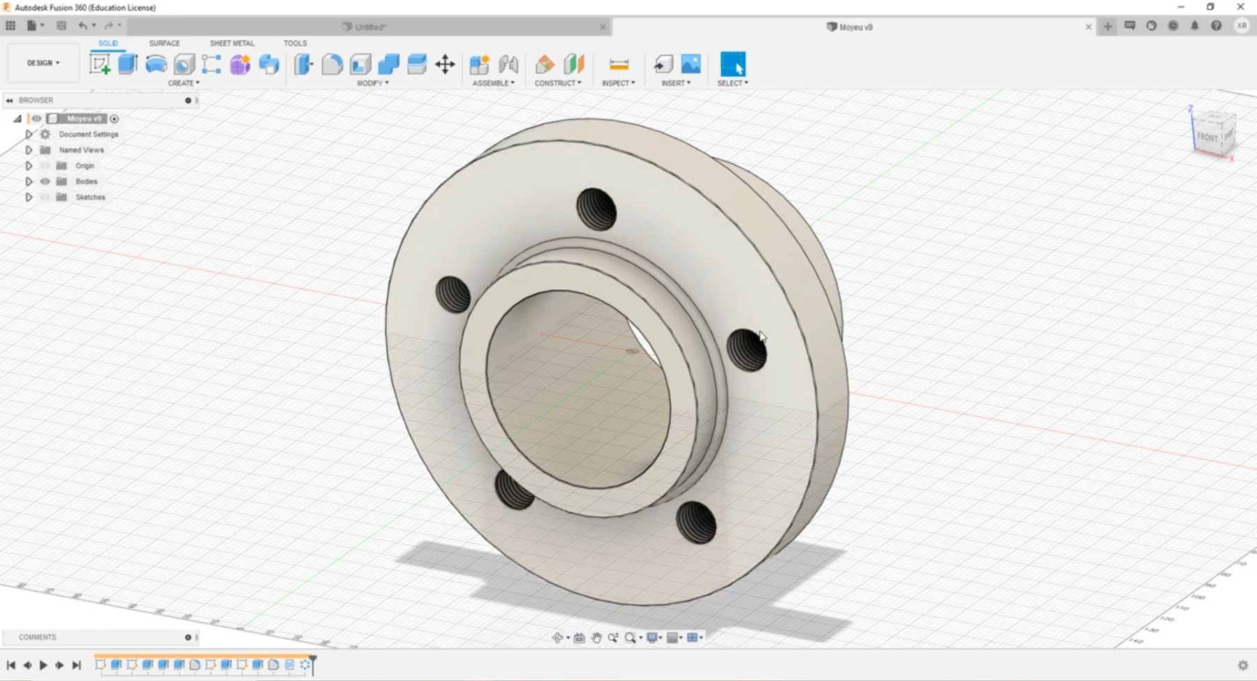 Fusion 360 Mon Premier Projet - La Jante du Q7