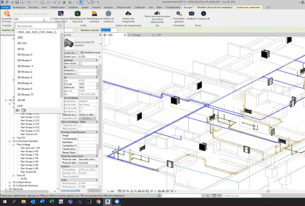 Démonstration d'un projet BIM sur Revit