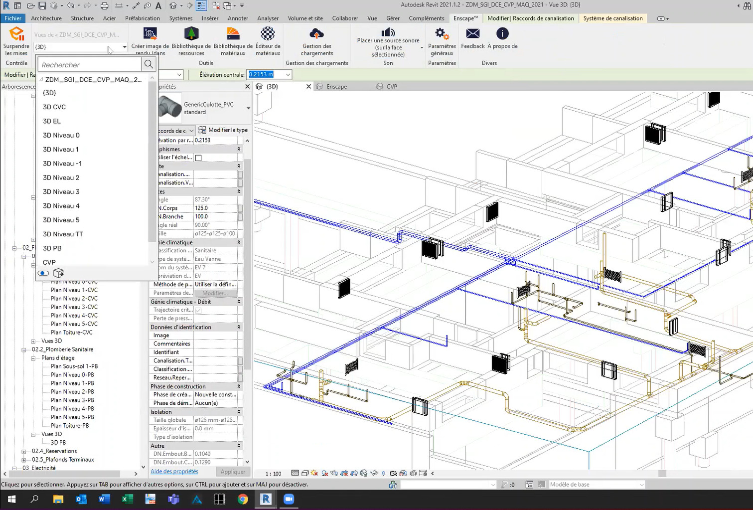 Démonstration d'un projet BIM sur Revit