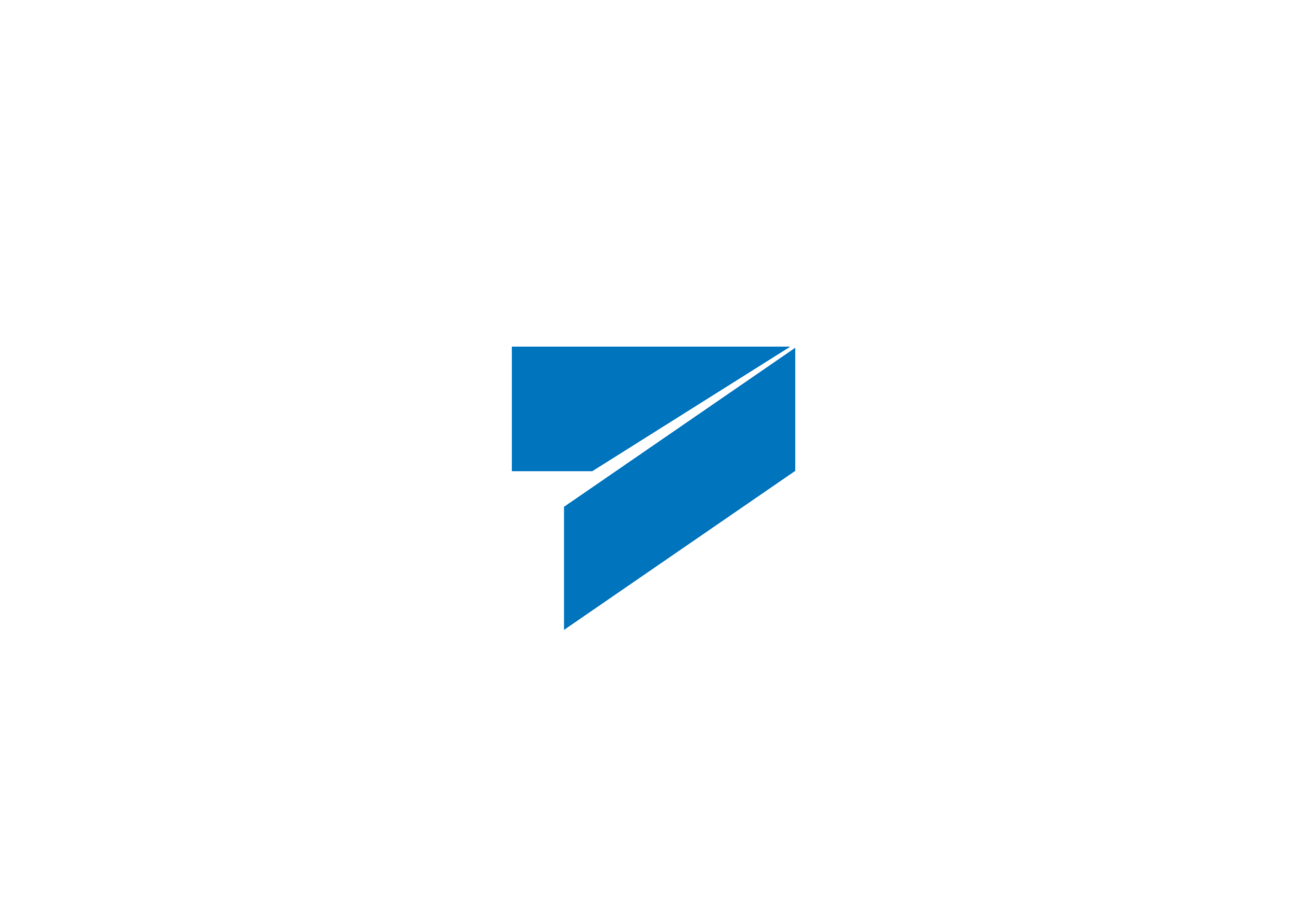 Flèche bleue avec rond blanc du logo de F3DF