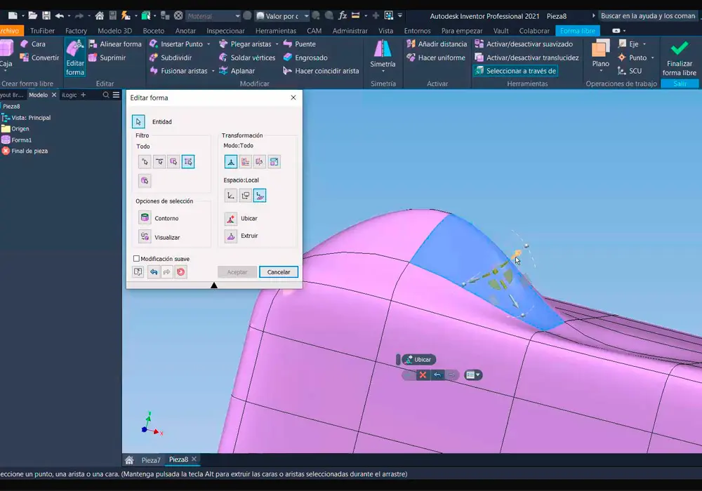 se former autodesk inventor