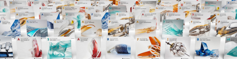 Badges des logiciels 3D Autodesk 2021